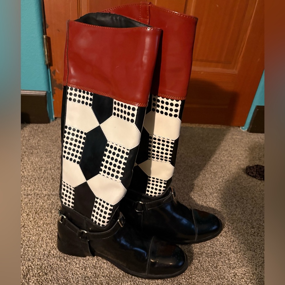 Plaid Riding boots - Picture 2 of 6